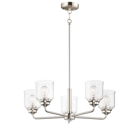 MAXIM Acadia 5-Light 26" Wide Satin Nickel Chandelier 12266CDSN